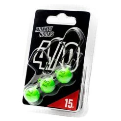 TÊTE PLOMBÉE MONKEY LURES - VERT/BLANC - PAR 3 -Canne Argent Soldes Boutique tete plombee monkey lures vert blanc par 3 z 2450 245011 2